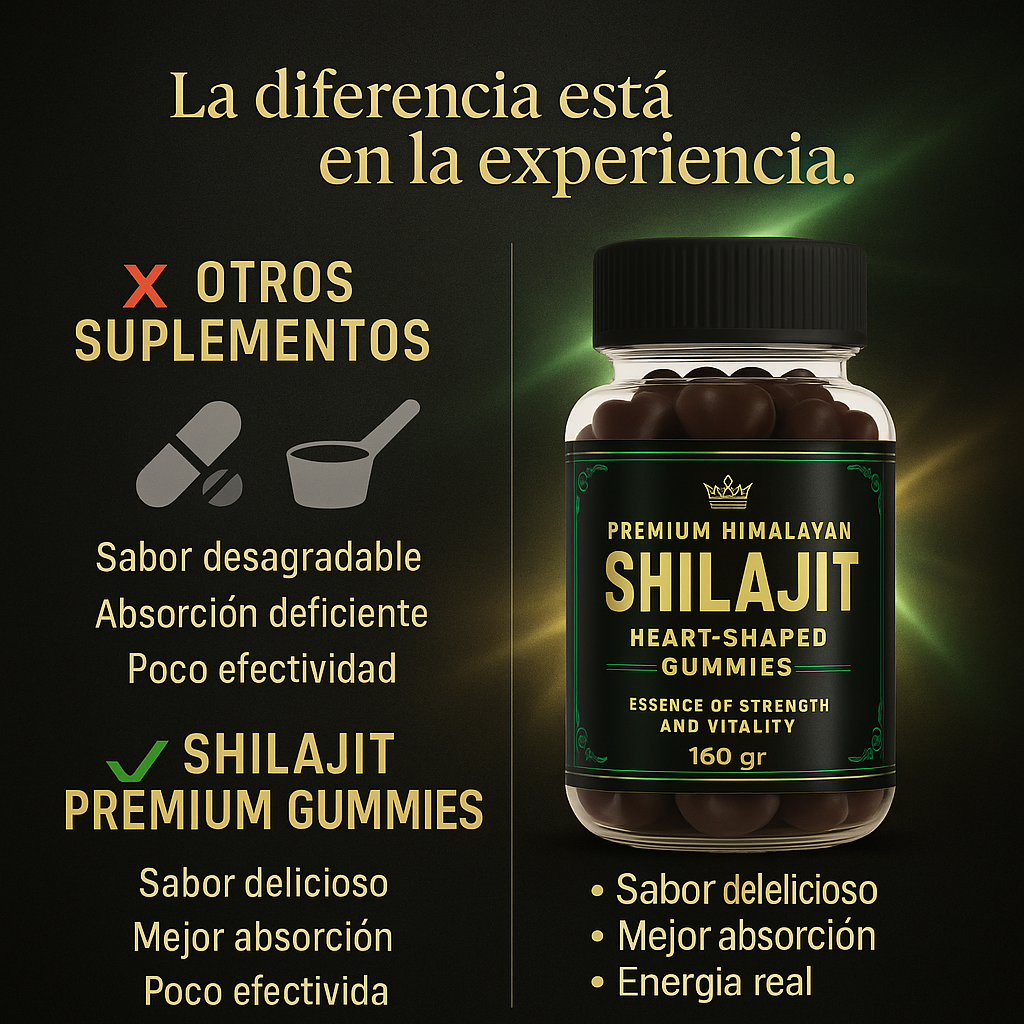 ⚡ Gomitas Shilajit Premium – Potencia tu Cuerpo y Mente Naturalmente